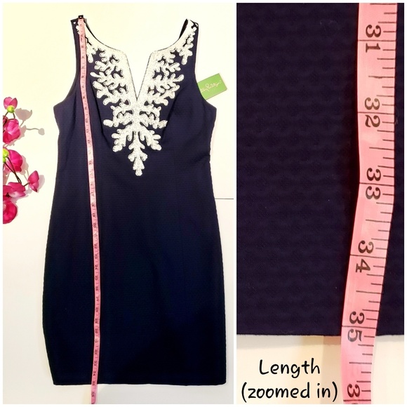 Lilly Pulitzer Gabby Shift Dress in True Navy NWT - Picture 8 of 8